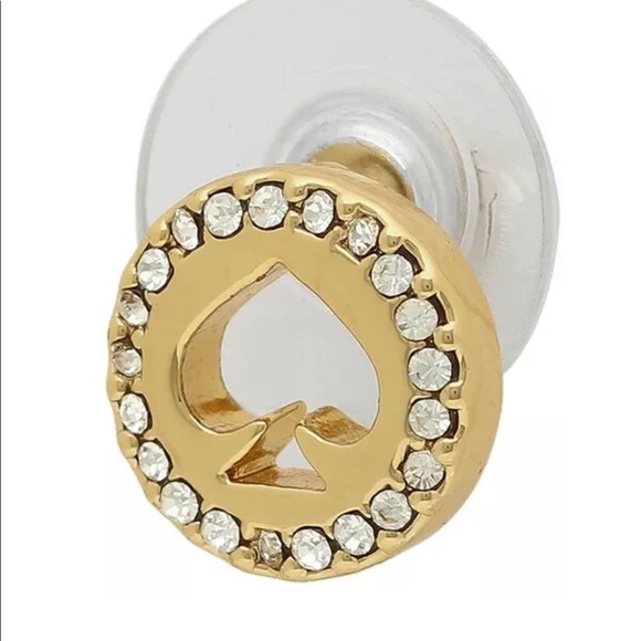KATE SPADE Spot The Spade Pave Halo Spade Earrings